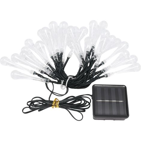 Guirlande lumineuse solaire étanche IP65, 2 modes d'éclairage, 30 LED pour jardin, lumière chaude. (1/5)