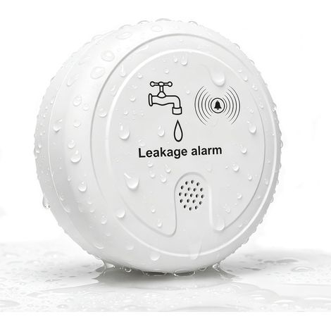 Détecteur d'eau, alarme puissante de 120 dB, détecteur de fuite d'eau à piles pour cuisine, salle de bain, cave, évier et chauffe-eau, pas de Wi-Fi nécessaire, installation facile (1/5)
