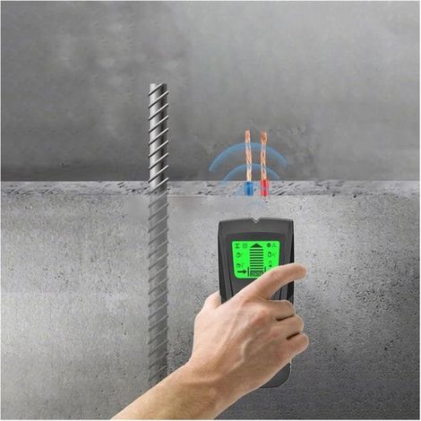 Detector de metales de pared - Montaje seguro - Detección de cables de CA - Hasta 60 mm de profundidad - Amarillo (1/5)