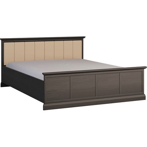 Lit 160x200 sommier inclus Toja Bois anthracite (1/3)
