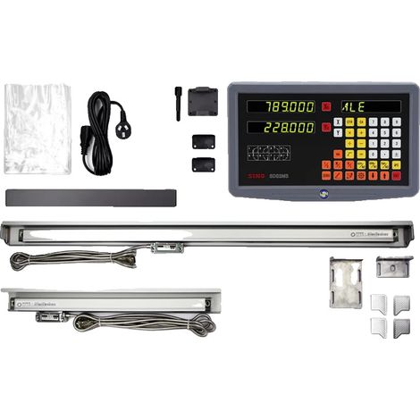 Kit DRO 2 Axes SINO, Haute Précision Résolution 0,005 mm, Convient pour les Machines de Fraisage et de Tournage