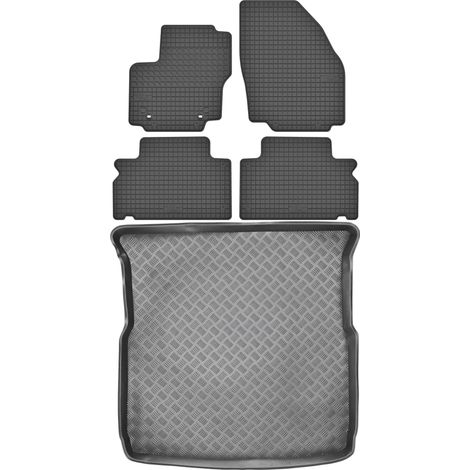 Set di tappetini in gomma per auto e tappetino per bagagliaio per Ford S-Max I VAN dal 2006 al 2010.
