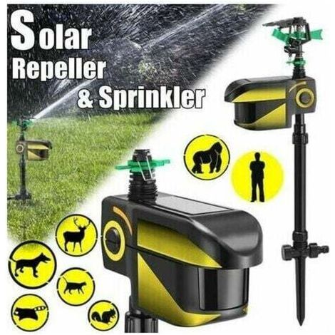 Solarbetriebenes wasserabweisendes Gerät für Tiere – Infrarot-Bewegungsmelder – Automatischer Wasserstrahl – Abdeckung 90 m² – Gewicht 500 g