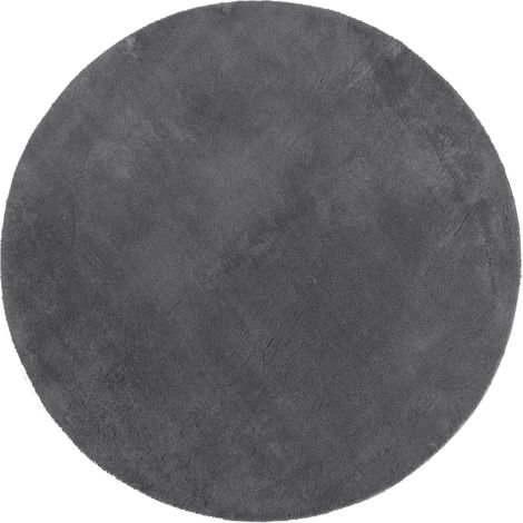 Maison Exclusive - Tappeto a Pelo Corto HUARTE Morbido e Lavabile Antracite Ø120cm
