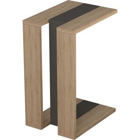 Beistelltisch aus Holz "Muju" - 30 x 40 x 57 cm - EicheAnthrazit