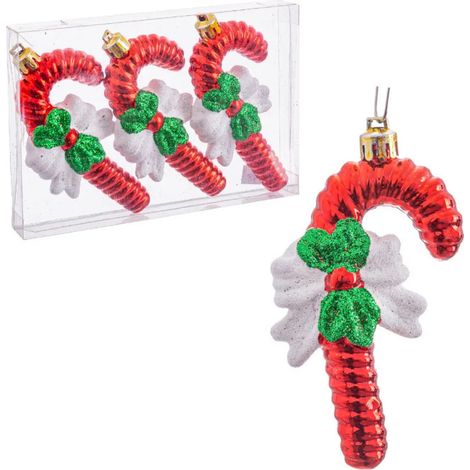 Set de 3 décoration de Noël Sucre d'orge - 10cm (1/3)