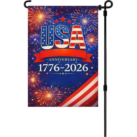 Garden Flag Double Sided 4th Of July Banner American