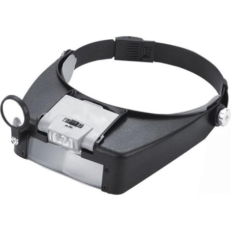 Bandeau Loupe Led Lampe frontale Loupe de bijoutier Loupe 1.5X 3 X 8.5X 10x (1/4)