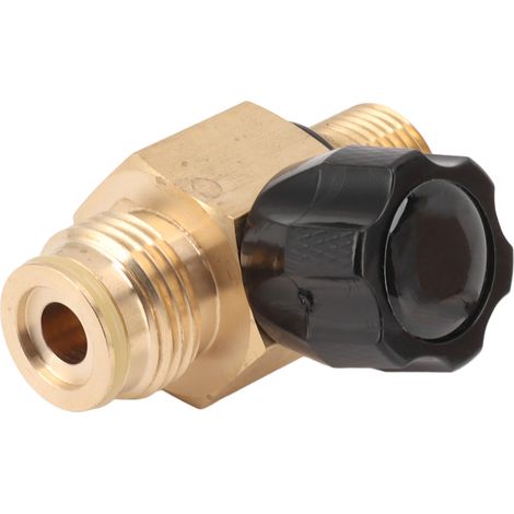 Adaptateur de remplissage pour bouteille de CO2 G1/2 14, pression maximale 5000 psi, laiton, M18x1,5, valve de remplissage pour bouteille de CO2, noir (1/5)