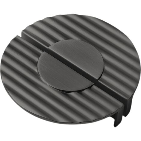 Poignée de porte demi-cercle à un trou en forme de croissant de lune pour table de chevet ou bibliothèque - Lot de 2 - Nickel noir brossé (1/4)