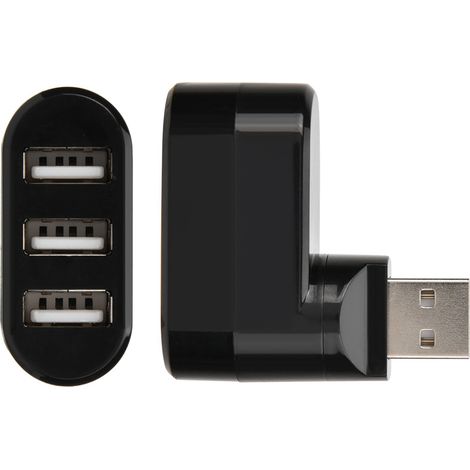 Hub USB 2.0 Tournant 4 Ports pour PC et Ordinateur Portable - Compact et Noir (1/5)