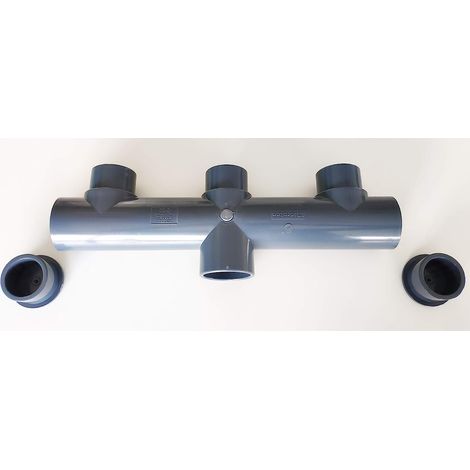 nourrice Collecteur PVC 63mm PN16 / 5 entrées / 1 sortie/Femelle Male Ø 6,3cm (1/3)
