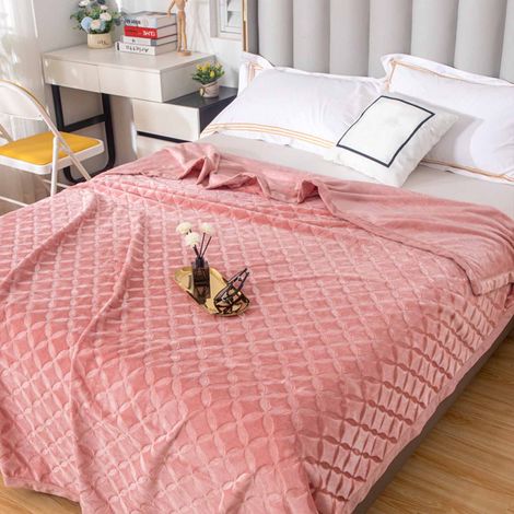 Couverture - Velours Lait - 100 x 150 cm - Pour Canapé Lit Picnic Voyage - 1 Pièce (1/5)