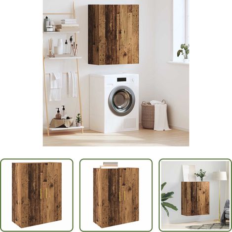 vidaXL Wandregal - Wandschrank Altholz 69,5 x 34 x 90 cm Holzwerkstoff (1/5)