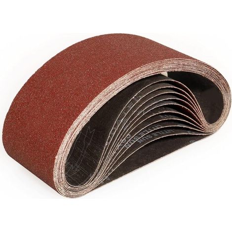 Nastri abrasivi 100x610 mm - 12 pezzi di nastro abrasivo grana 80 per levigatura e lucidatura con levigatrice a nastro