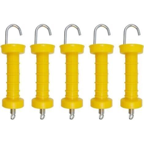 BUNTHAUS Pièces de Haute Qualité Poignée de Portail de Clôture Électrique Poignées à Ressort Isolées Poignée de Porte en Plastique Accessoires de Clôture de Ranch