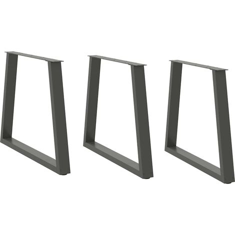 Esstisch Beine V-Form 3 Stück Anthrazit 80x(72-73,3) cm Stahl
