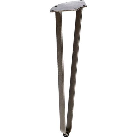 Pied en épingle à cheveux composé d'une double barre plate, 40 cm, acier (1/4)