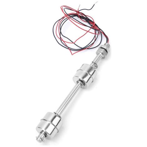 Interrupteur à flotteur double bille inox 150 mm – Capteur de niveau d'eau – Interrupteur Reed haute sensibilité – Pour réservoirs et piscines (1/5)