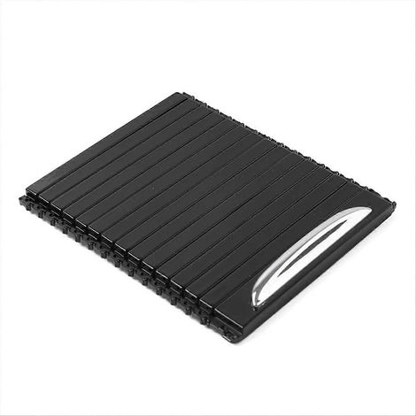 C2D60258 Porte-gobelet de console centrale avec volet roulant pour voiture, accessoire intérieur coulissant, noir, 1 pièce (1/5)
