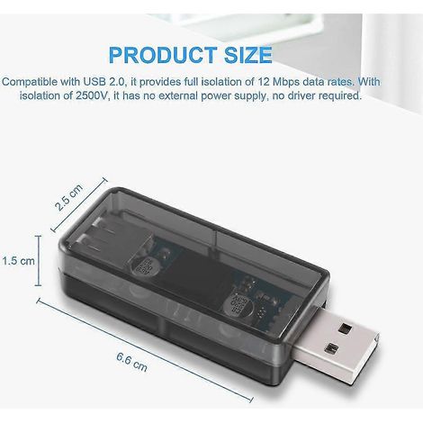 Isolateur USB vers USB, isolateur numérique de qualité industrielle avec boîtier, vitesse de 12 Mbps, ADUM4160/ADUM316 (1/5)