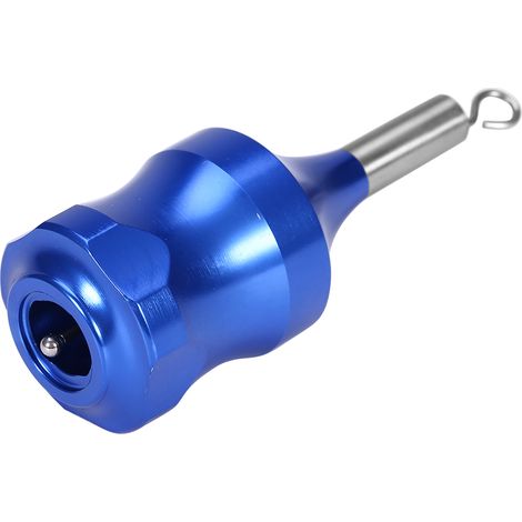 Manche de pistolet à tatouer en alliage d'aluminium, poignée moletée pour machine à encre, tube de cartouche bleu, grip ergonomique professionnel (1/5)