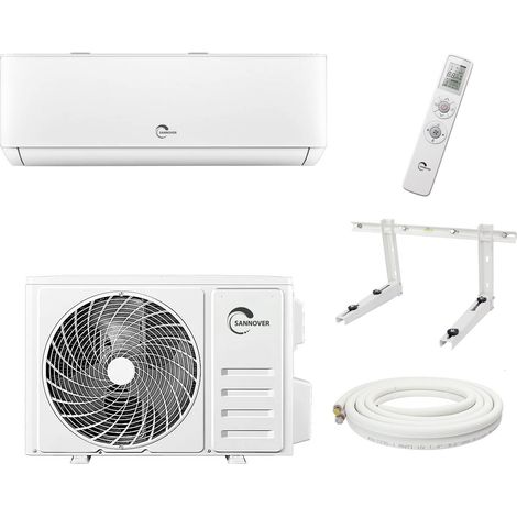 Aire Acondicionado Split Reversible (Frío/Calor) 2,6 kW / 9000BTU Osmozra + Accesorios 5m Sannover (1/3)