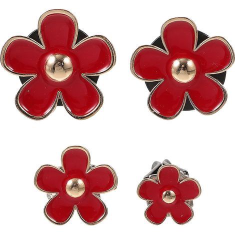 Set mit 4 Clips für Auto-Lufterfrischer, Lüftungsclips, Auto-Innenausstattung – 3,3 x 3,3 x 1 cm – Rot (1/4)