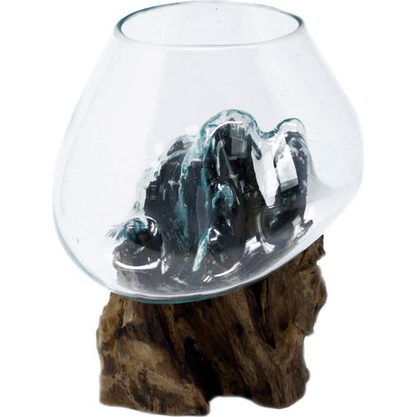 Verre à fondue sur bois - Grand Bol- Vendu par 1 (1/4)