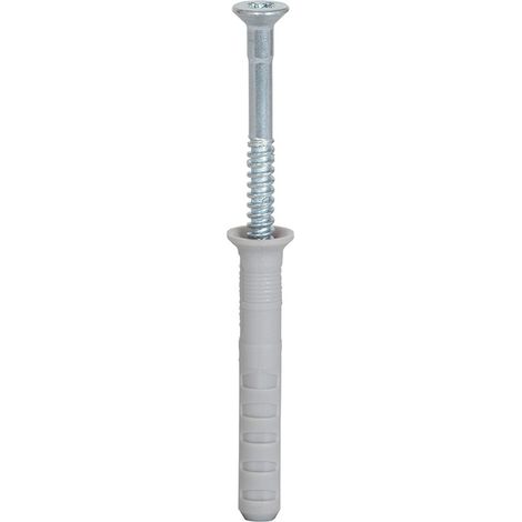 Fischer 100x Cheville à clou N 8 x 100/60 S avec vis à clou - 048793
