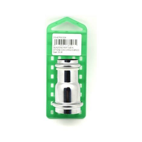 GIUNZIONE PER TUBI IN OTTONE CON O-RING S-BRICO- Diam. 32-26- FAIDF- pezzi 1