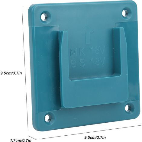 Vendus par lot de 2. Compatibles avec les outils électriques Makita 18V/Bosch 18V, fixation murale, sur étagère et autres installations fixes. (Bleu) (1/5)