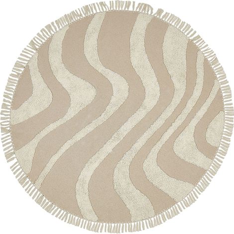 Teppich ARTMAK Beige ø 140 cm Baumwolle