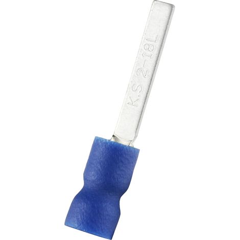 Cosse à sertir type languette, 2.8mm x 0.8mm, Bleu 14AWG 2.5mm² 16AWG 1.5mm² (1/3)