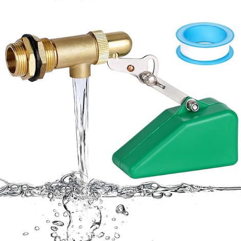 Vanne à flotteur 3/4 pouce, vanne à flotteur en laiton pour réservoir d'eau, vanne à bille à flotteur avec bras réglable, automatique (1/5)