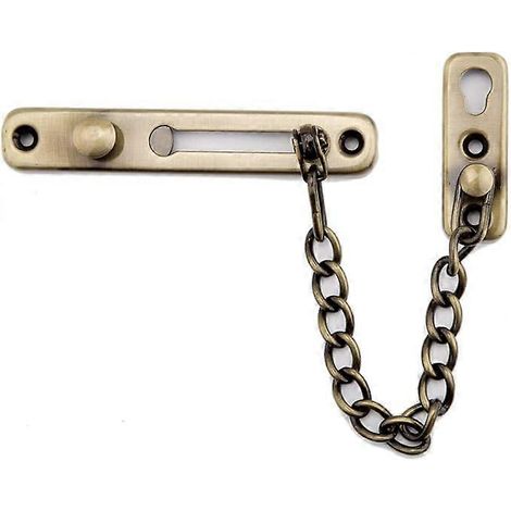 Chaîne de porte - Chaîne de sécurité pour porte - Verrou de sécurité - Verrou de sécurité pour porte d'entrée - Pêne dormant de sécurité - Chaîne de sécurité - Protection anti-effraction pour porte (1/5)