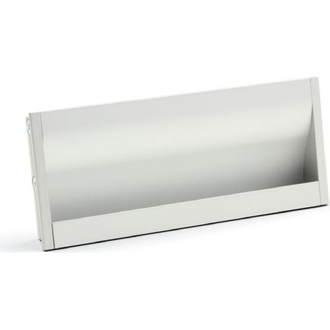 Poignée coquille rectangulaire à encastrer et visser en aluminium anodisé 120x64mm design moderne et élégant vis incluses Meuble Cuvette Cuisine Porte coulissante Tiroir Placard Invisible (1/3)