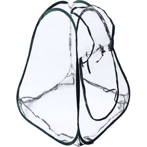 Serre/serre de jardin pliable et portable pour plantes grasses et fleurs, avec protection contre la pluie et mini écran thermique. (1/5)
