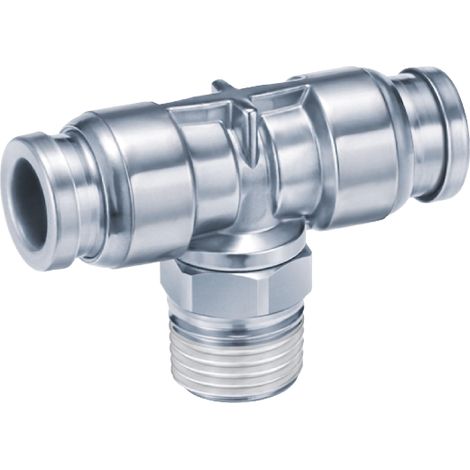 Adaptateur fileté en T SMC KQG2 vers Enfichable, 8 mm Enfichable, 8 mm ( Prix pour 1 )