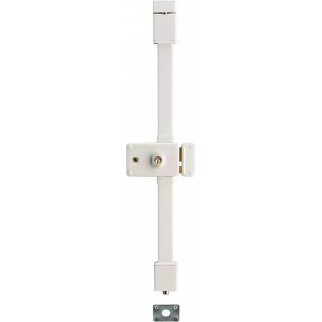 THIRARD - Serrure en applique Horga à fouillot pour porte d'entrée, droite, 3 pts, cylindre HG5 Ø23mm, axe 55mm, blanc, 4 clés - THIRARD (1/2)
