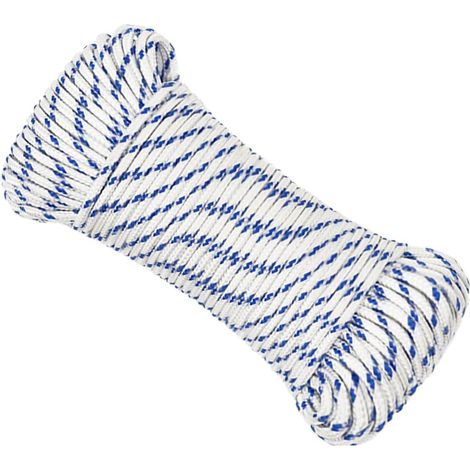 Corde de bateau, Corde de Chanvre, pour la Décoration, le Bricolage, le Jardinage Blanc 3 mm 50 m Polypropylène OIB8000E (1/5)