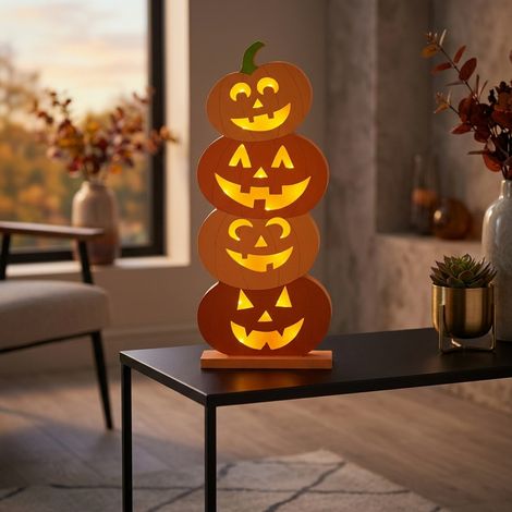 InLit Pumpkin Stack-o'-Lanterns LED Decor (1/2)