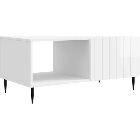 Couchtisch Hochglanz Weiß 90 x 50 x 40 cm Holzwerkstoff vidaXL