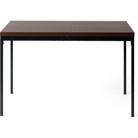 FurnitureR Table à Manger rectangulaire en Bois de avec Pieds en métal Lourd, Convient pour 4 à 6 Personnes dans la Salle à Manger, Les Restaurants et Les Appartements, 120x70x75cm, Marron Vintage (1/5)