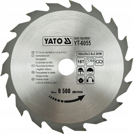 Hartmetall Sägeblatt 160x20mm 18Z (1/3)
