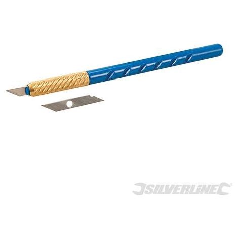 Bisturí de plástico resistente con virola estriada - 24 hojas de 150 mm (1/4)