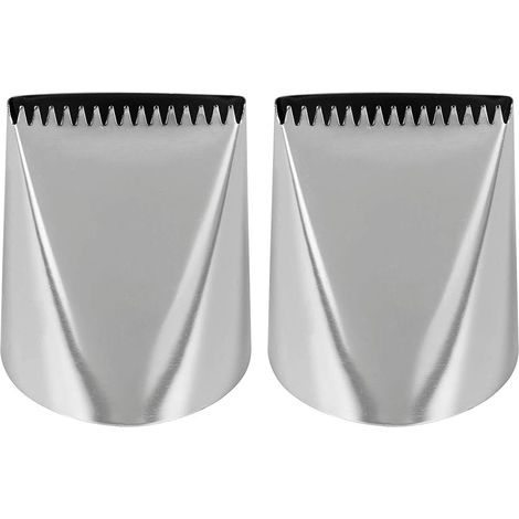 2 morceaux de bouche de décoration de gâteau en acier inoxydable, (1/4)