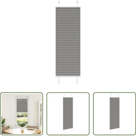Fensterrollos - Plissee Anthrazit 50x150 cm Stoffbreite 49,4 cm Polyester (1/5)