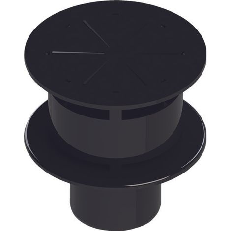 Terminal de chimenea de PVC negro d.80mm