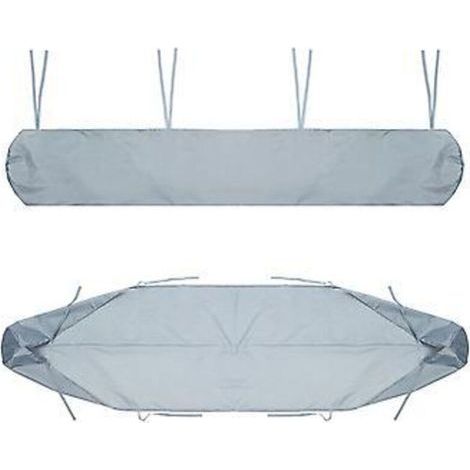 Toile de protection pour store extérieur, argentée, 3 m / 9,84 pi, pour store de terrasse, store enrouleur rétractable, en tissu Oxford anti-poussière, protection contre la pluie (1/3)